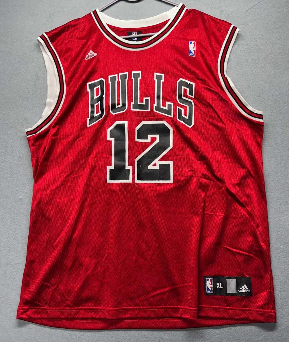 Adidas Kirk Hinrich Chicago Bulls #12 NBA Basketball Jersey Red Size XL